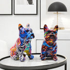 Creative Bulldog Figure made of Hand-Painted Resin | Kelmera