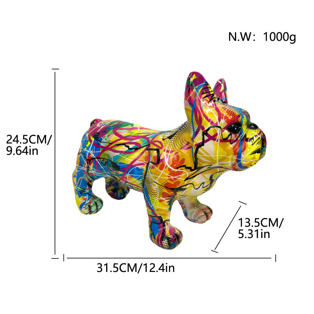 Creative Bulldog Sculpture with Headphones | Kelmera