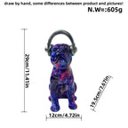 Creative Bulldog Sculpture with Headphones | Kelmera