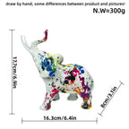 Creative Elephant Figurine with Colorful Design | Kelmera
