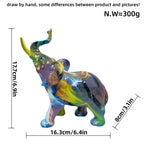 Creative Elephant Figurine with Colorful Design | Kelmera
