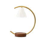 Crescent Arc Table Lamp with Leather Base | Kelmera