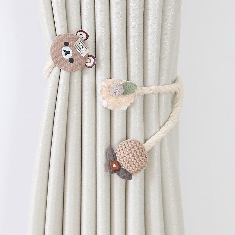 Curtain Holder Mouse Gray Mushroom Chestnut Brown | Kelmera