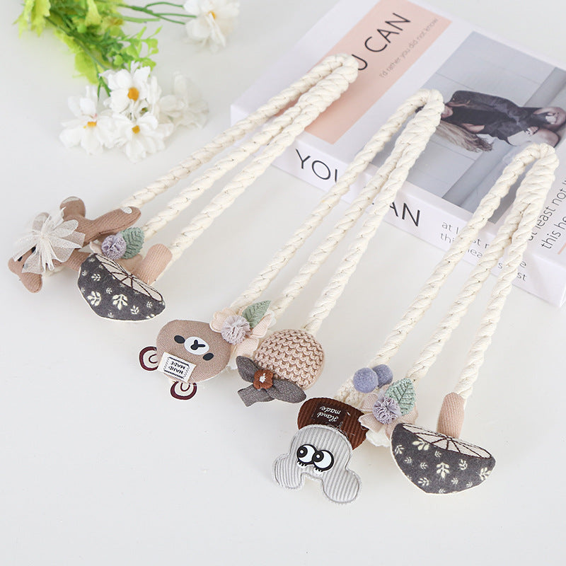 Curtain Holder Mouse Gray Mushroom Chestnut Brown | Kelmera