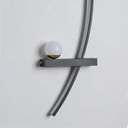 Curved LED Ambient Wall Lamp with Integrated Shelf | Kelmera