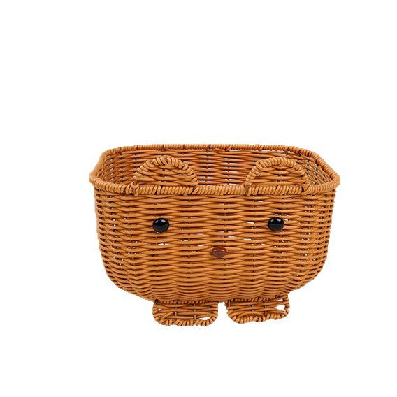 Cute Animal-Themed Woven Storage Basket | Kelmera