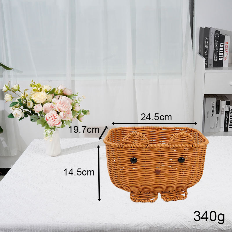 Cute Animal-Themed Woven Storage Basket | Kelmera