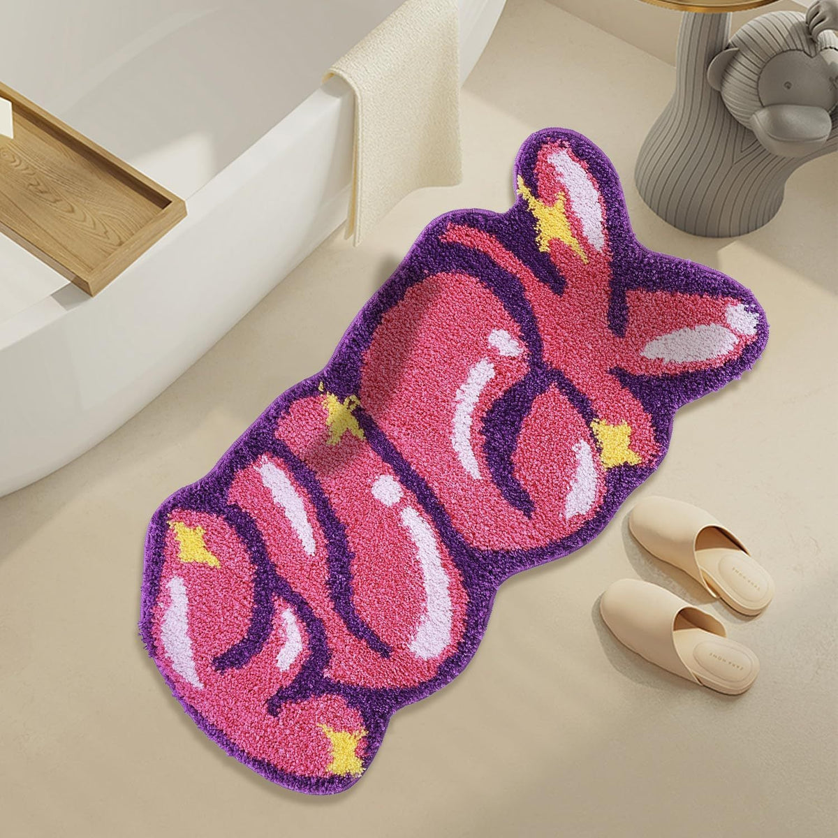 Cute Bunny-Shaped Bath Mat | Kelmera