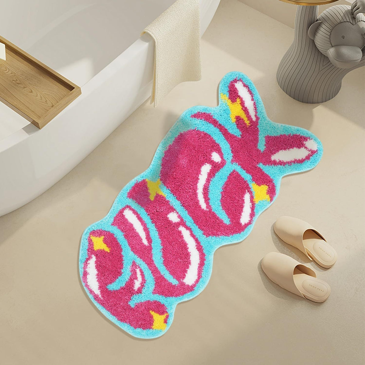 Cute Bunny-Shaped Bath Mat | Kelmera