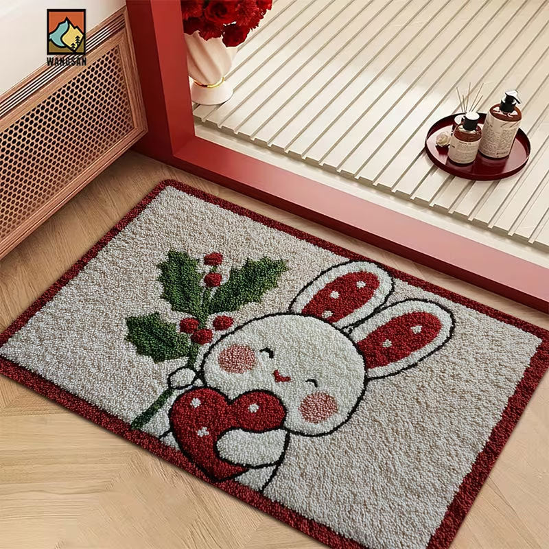 Cute Bunny Shaped Decorative Area Rug | Kelmera