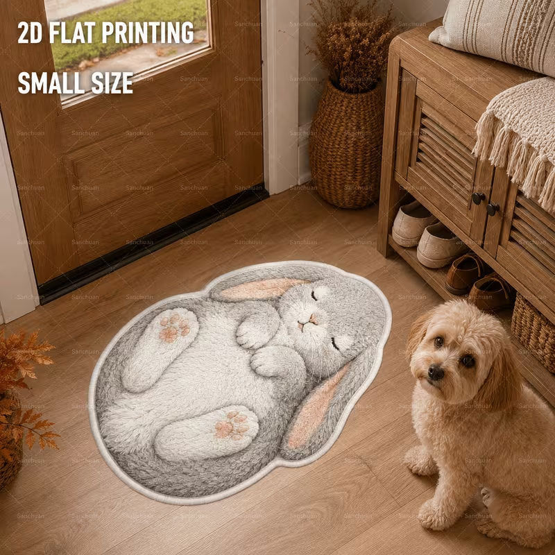 Cute Bunny Shaped Decorative Area Rug | Kelmera