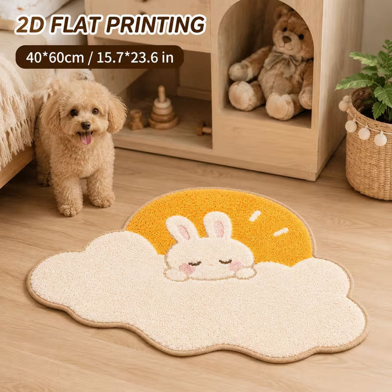 Cute Bunny Shaped Decorative Area Rug | Kelmera
