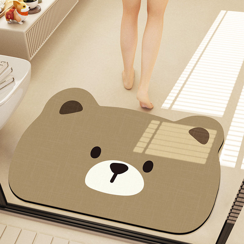Cute Cartoon Bear Bath Mat | Kelmera