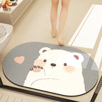 Cute Cartoon Bear Bath Mat | Kelmera