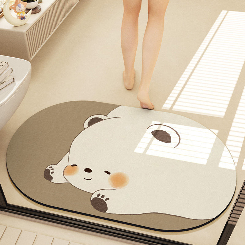Cute Cartoon Bear Bath Mat | Kelmera