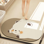 Cute Cartoon Bear Bath Mat | Kelmera