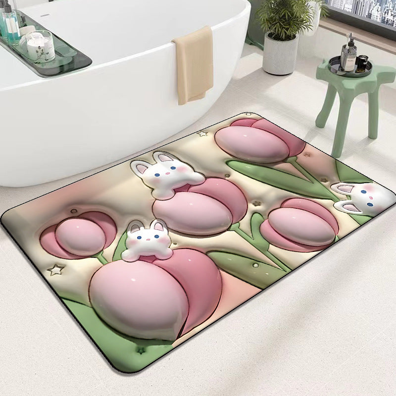 Cute Cartoon Cat Shape Bath Mat | Kelmera