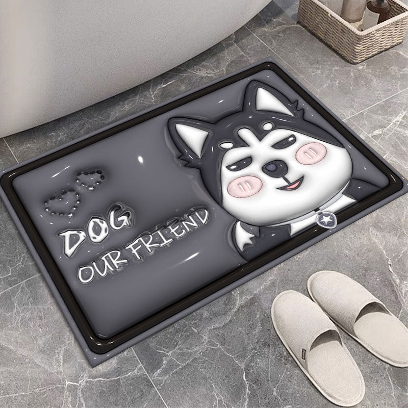 Cute Cartoon Cat Shape Bath Mat | Kelmera