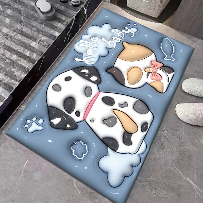 Cute Cartoon Cat Shape Bath Mat | Kelmera