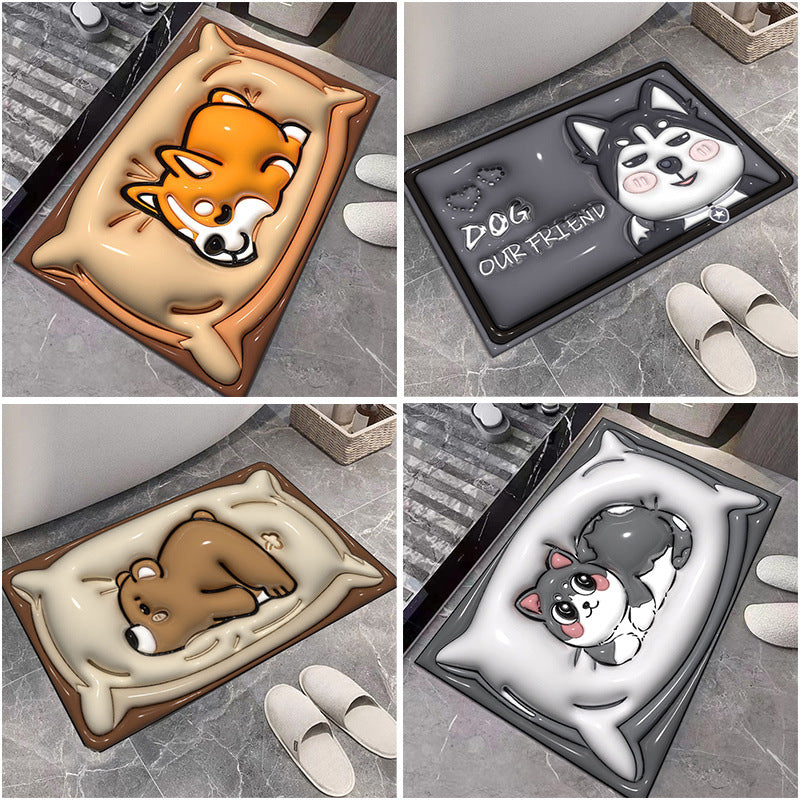 Cute Cartoon Cat Shape Bath Mat | Kelmera