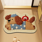 Cute Cartoon Cat-Themed Plush Bath Mat | Kelmera