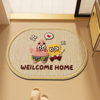 Cute Cartoon Cat-Themed Plush Bath Mat | Kelmera