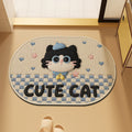 Cute Cartoon Cat-Themed Plush Bath Mat | Kelmera
