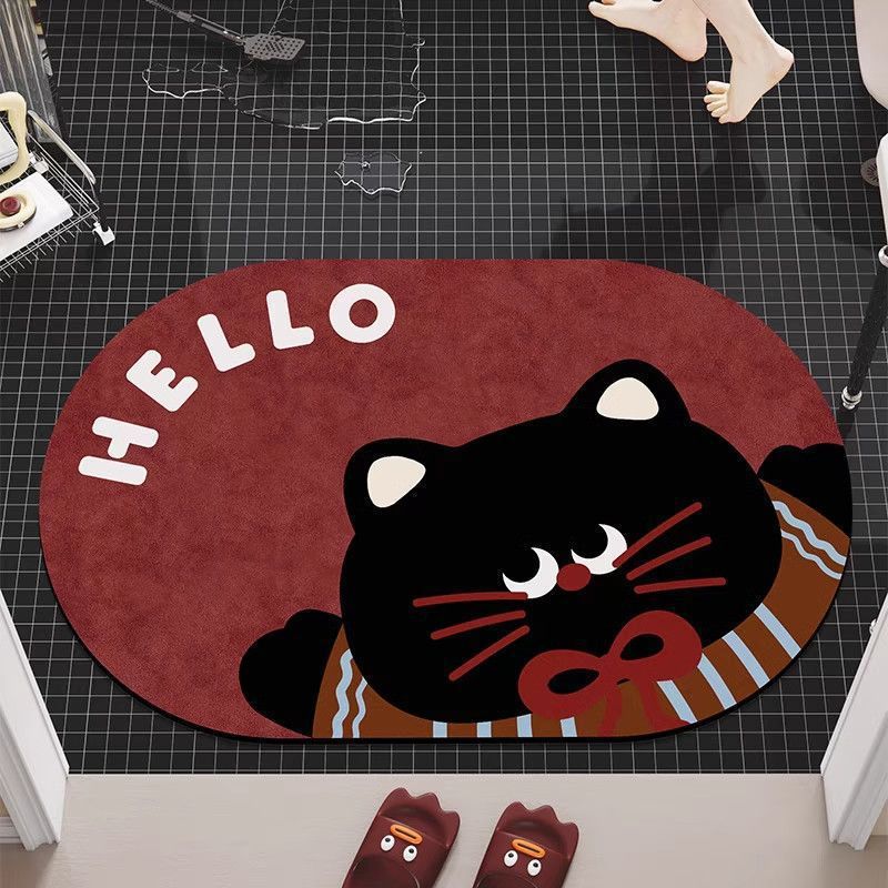 Cute Cartoon Dog-Themed Bath Mat | Kelmera