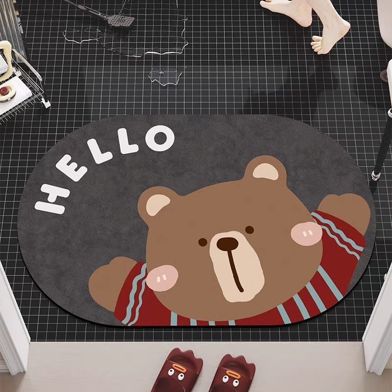 Cute Cartoon Dog-Themed Bath Mat | Kelmera