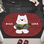 Cute Cartoon Dog-Themed Bath Mat | Kelmera