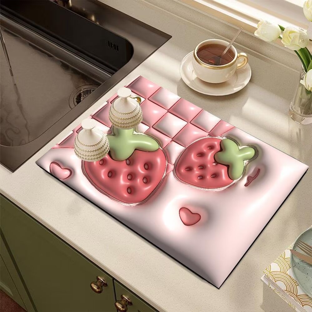 Cute Cartoon Dog-Themed Kitchen Mat | Kelmera