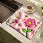 Cute Cartoon Dog-Themed Kitchen Mat | Kelmera