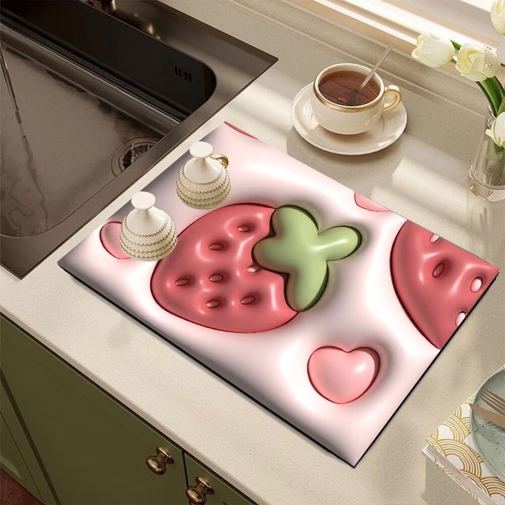 Cute Cartoon Dog-Themed Kitchen Mat | Kelmera