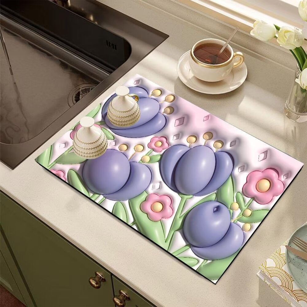 Cute Cartoon Dog-Themed Kitchen Mat | Kelmera