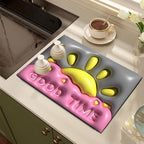 Cute Cartoon Dog-Themed Kitchen Mat | Kelmera