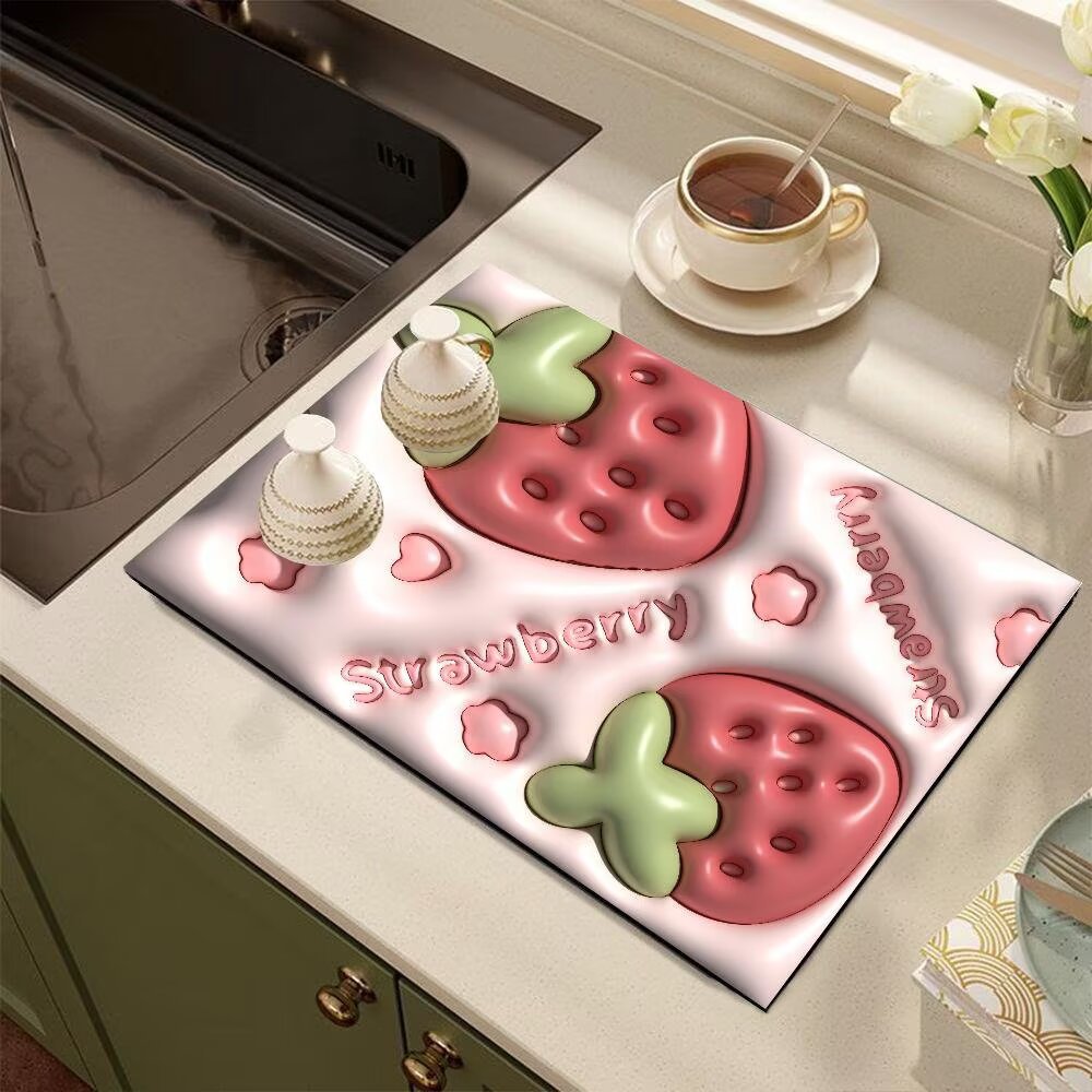 Cute Cartoon Dog-Themed Kitchen Mat | Kelmera