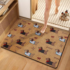 Cute Cartoon Dog-Themed Plush Bath Mat | Kelmera