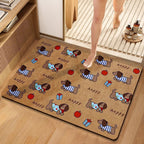 Cute Cartoon Dog-Themed Plush Bath Mat | Kelmera