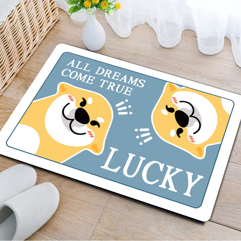 Cute Cartoon Dog Welcome Mat | Kelmera