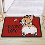Cute Cartoon Dog Welcome Mat | Kelmera