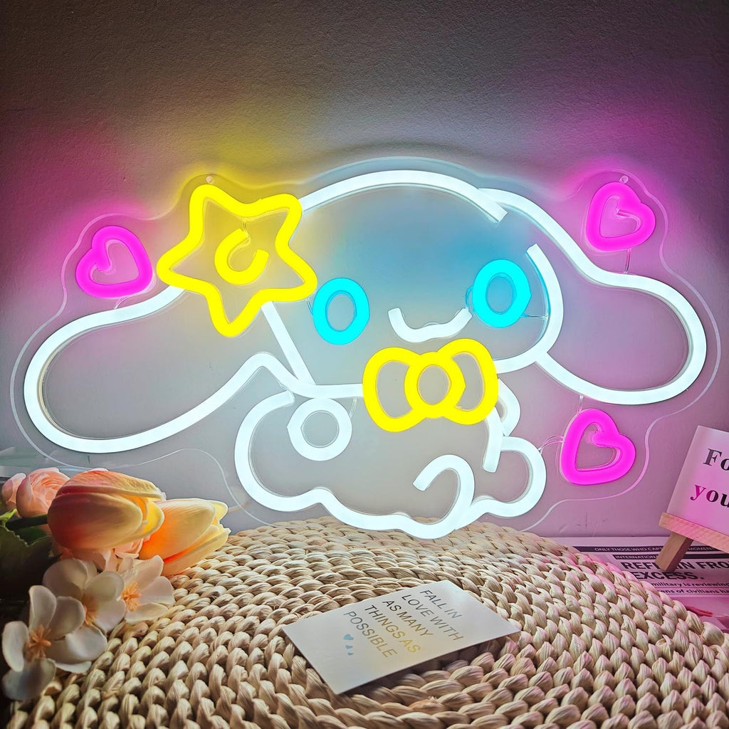 Cute Cartoon Mushroom Neon LED Wall Light with Acrylic Back | Kelmera
