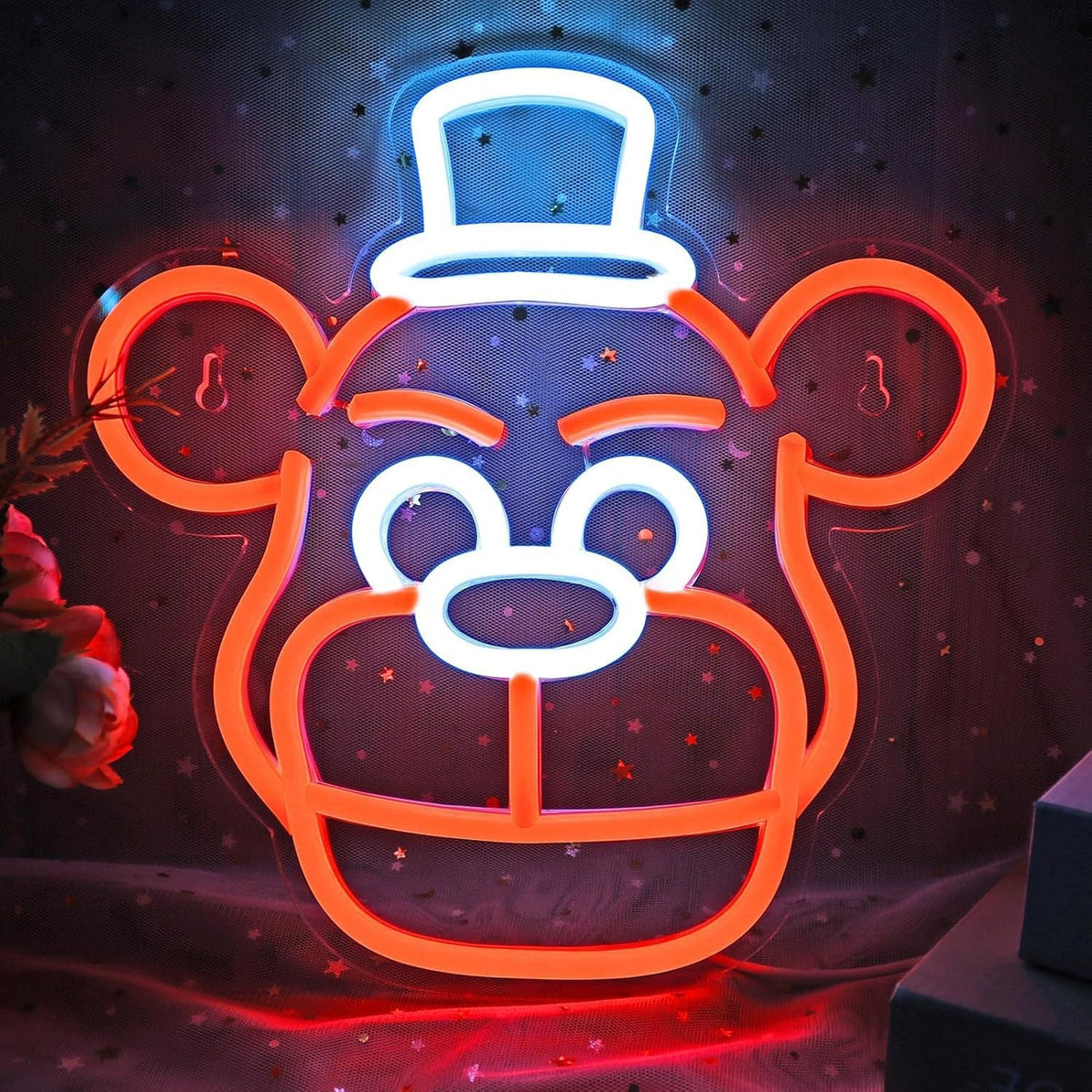 Cute Cartoon Mushroom Neon LED Wall Light with Acrylic Back | Kelmera