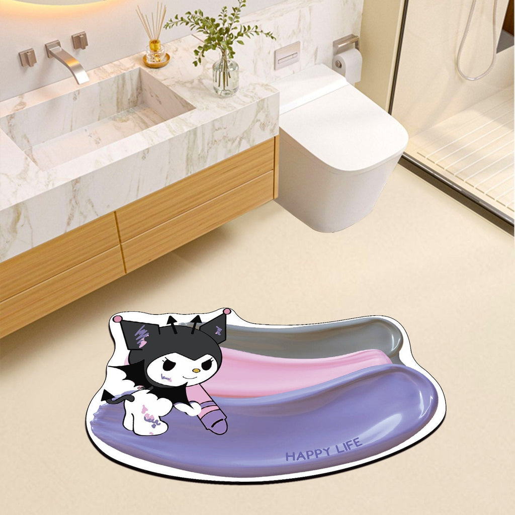 Cute Cartoon-Themed Bathroom Bath Mat | Kelmera