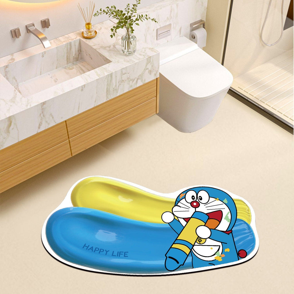 Cute Cartoon-Themed Bathroom Bath Mat | Kelmera