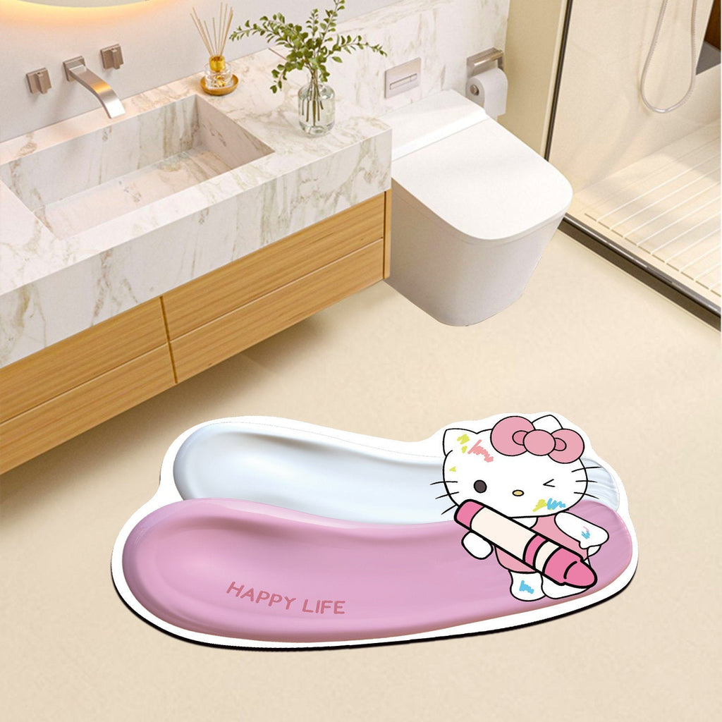 Cute Cartoon-Themed Bathroom Bath Mat | Kelmera