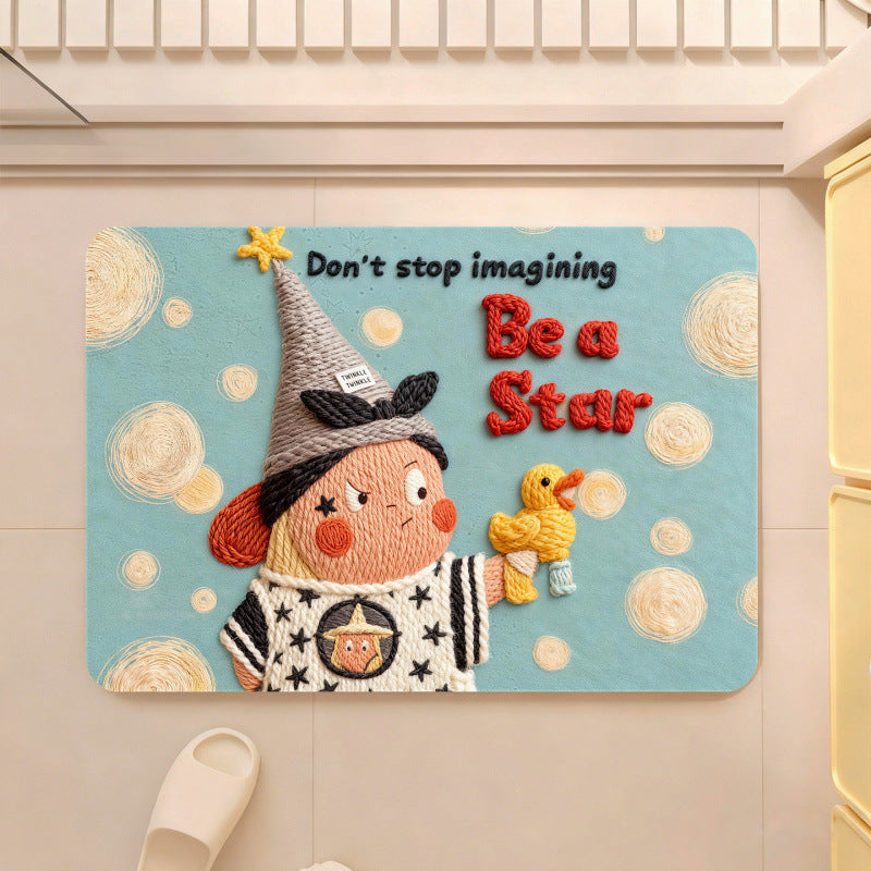 Cute Cartoon-Themed Plush Area Mat | Kelmera