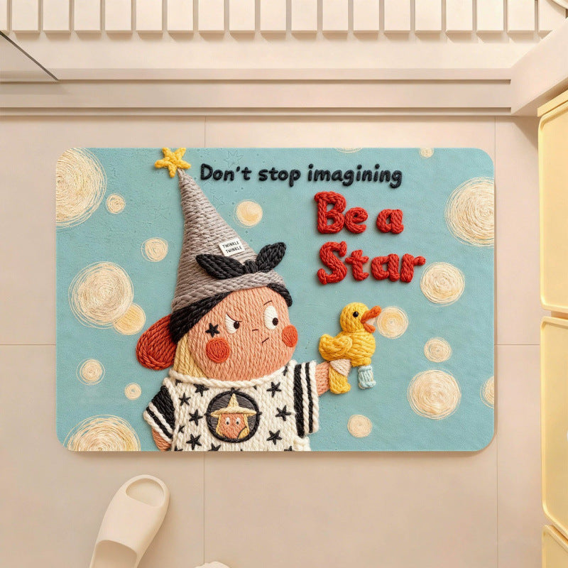 Cute Cartoon-Themed Plush Area Mat | Kelmera