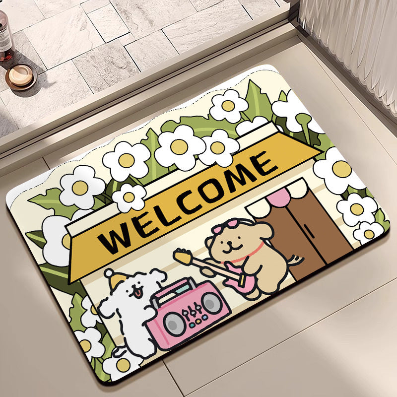 Cute Cartoon-Themed Welcome Mat | Kelmera