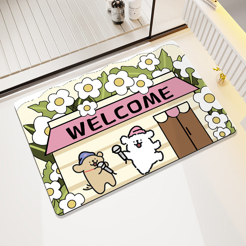 Cute Cartoon-Themed Welcome Mat | Kelmera