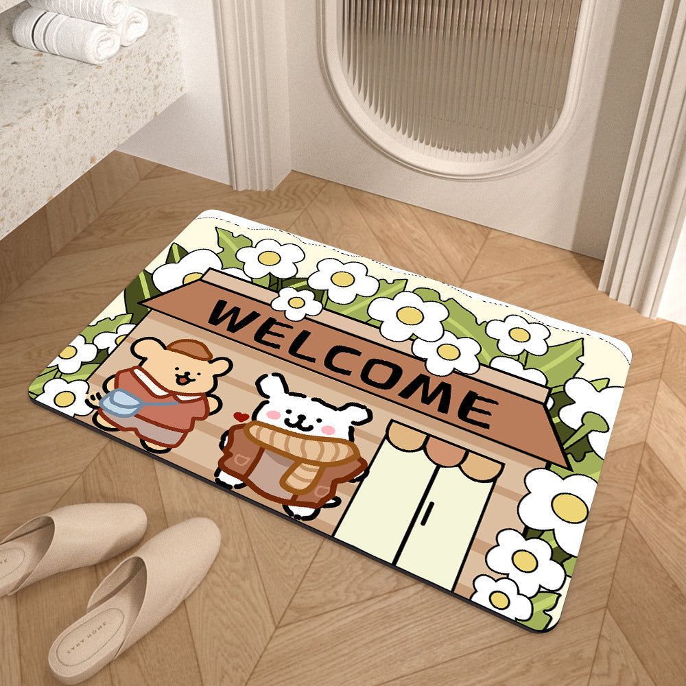 Cute Cartoon-Themed Welcome Mat | Kelmera